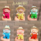 Ropa Labubu Doll Big Into Energy Summer Overalls Straw Hat Doll Clothes Set with Belt Decoration