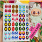 Macaroon Have A Seat  Labubu  Eye Sticker 17cm Labubu V1v2 Modified Doll Material Facial Makeup Sticker