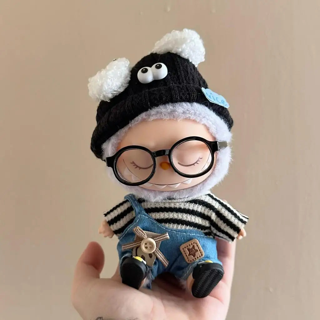17cm Mini Doll'S Clothes Outfit Accessories For Korea Kpop Exo Labubu Idol V1 V2 Striped sweater