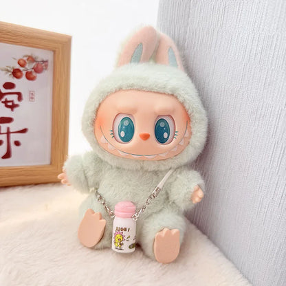 Cute Cartoon Green Dinosaur Outfit for Labubu Plush Clothes Fashion Shark Macaron Korea Style Clothes for Labbubu Accessories