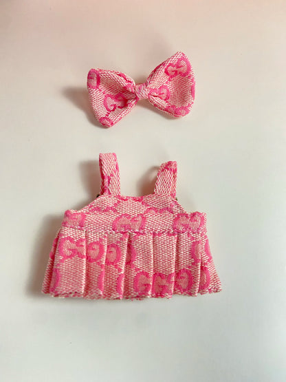 Clothes for Labubu  Handmade Custom Clothing Paired With Elegant Dresses Printed Work Pants Scarves Fashion Shoes