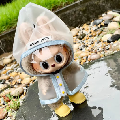 Collection Of Raincoats For Ropa Labubu Doll Clothes Exquisite Design Trendy Outfit Matching Rain Boots