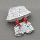 For 3rd Gen 17cm Labubu Trend Clothes Pendant Sitting Party Graffiti Strap Pants Hat Labubu Retro Clothes