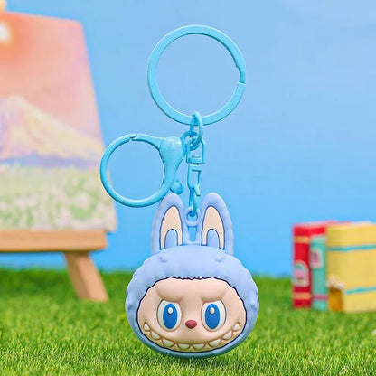 Labubu Keychain Students Schoolbag Pendant Backbag Ornament Hanging Decoration Car Key Chain Gifts Doll Decoration Accessories