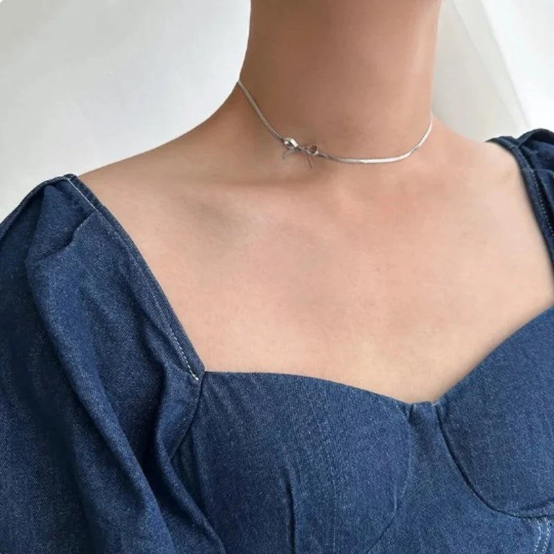 18k Gold Plated Bow Choker