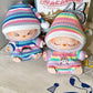 Labubu Silk Spotted Pajamas - Luxe Sleepwear Outfit for 17cm Labubu Doll with Soft Polka Dot Design