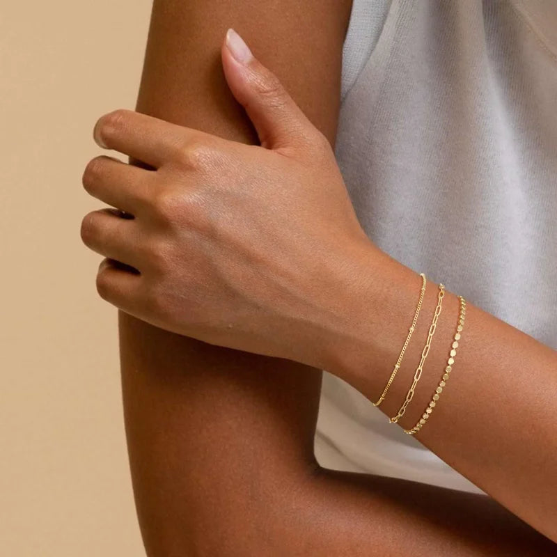 14k Gold Stackable Bracelets