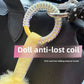 Labubu Anti Drop Keychain Silicone Rope Buckle Protection Ring for Wallet Transparent Winding Fixed Anti-Loss Accessories