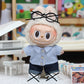 15/17cm Labubu Big Into Energy Doll Casual Plaid Coat Jeans Suit Set Ropa Labubu Accessories