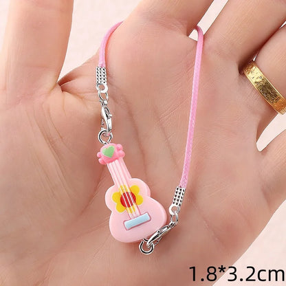 Dollhouse miniature crossbody bag cup guitar for Labubu doll and 15cm plush doll accessories