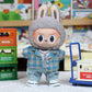 15/17cm Labubu Big Into Energy Doll Casual Plaid Coat Jeans Suit Set Ropa Labubu Accessories