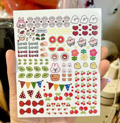 Macaroon Have A Seat  Labubu  Eye Sticker 17cm Labubu V1v2 Modified Doll Material Facial Makeup Sticker