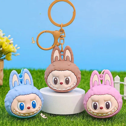Labubu Keychain Students Schoolbag Pendant Backbag Ornament Hanging Decoration Car Key Chain Gifts Doll Decoration Accessories