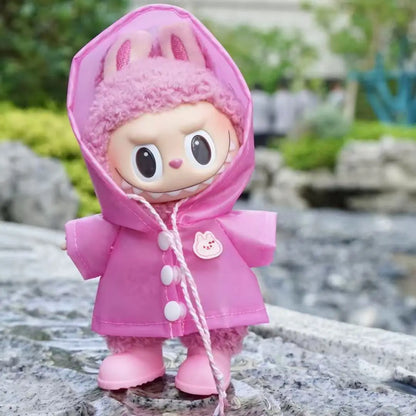 Collection Of Raincoats For Ropa Labubu Doll Clothes Exquisite Design Trendy Outfit Matching Rain Boots