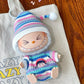 Labubu Silk Spotted Pajamas - Luxe Sleepwear Outfit for 17cm Labubu Doll with Soft Polka Dot Design