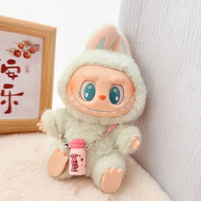 Cute Cartoon Green Dinosaur Outfit for Labubu Plush Clothes Fashion Shark Macaron Korea Style Clothes for Labbubu Accessories