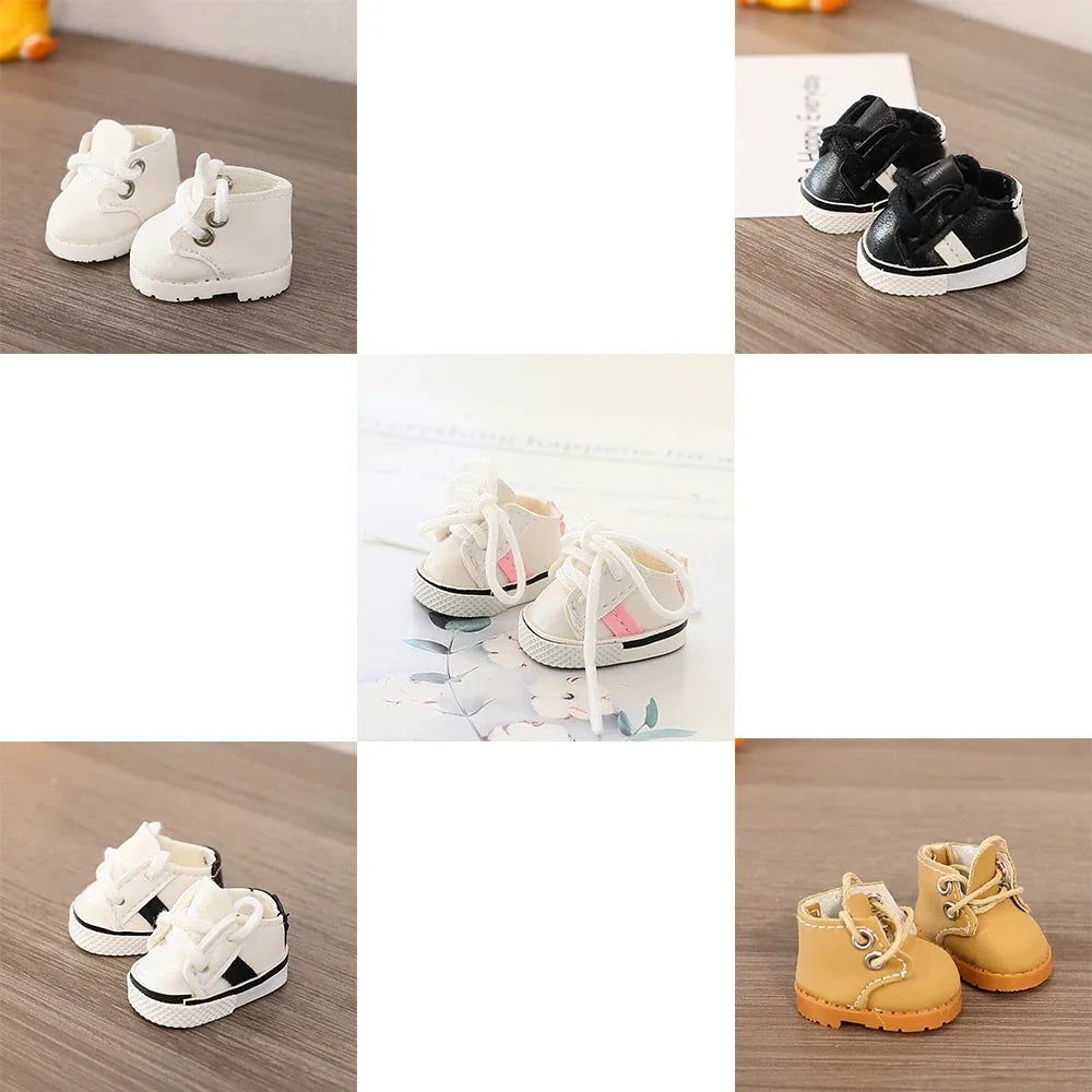 【Labubu Shoes】Labubu Mini Leather Boots for 15/17cm Dolls - Multi Colorful Fashion DIY Shoes  Sitting Party Wearing Accessories