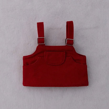 Labubu Doll Clothes Big Into Energy Clothing Replacement Summer Overalls with Straw Hat and Belt Set for Ropa Labubu