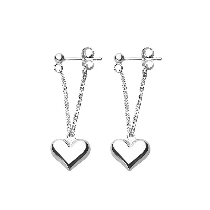 Sterling Silver Heart Earrings: Party Gift