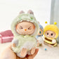Cute Cartoon Green Dinosaur Outfit for Labubu Plush Clothes Fashion Shark Macaron Korea Style Clothes for Labbubu Accessories