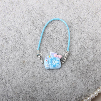 Doll Cartoon-style camera phone Bag for labubu crybaby 10cm 15cm cotton exo plush doll accessories