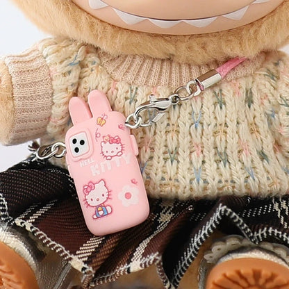 Doll Cartoon-style camera phone Bag for labubu crybaby 10cm 15cm cotton exo plush doll accessories