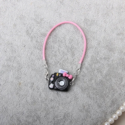 Doll Cartoon-style camera phone Bag for labubu crybaby 10cm 15cm cotton exo plush doll accessories