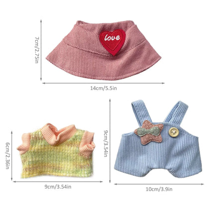 Cute Labubu Clothes, Labubu Clothing, Labubu Accessories,17cm Labub Doll Clothing, Labub Doll Accessories