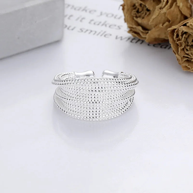 Sterling Silver Lines Ring: Fashionable Gift