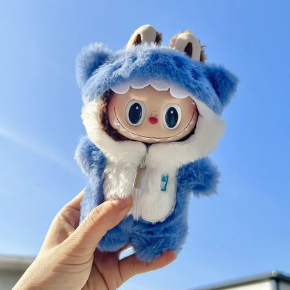 Cute Cartoon Green Dinosaur Outfit for Labubu Plush Clothes Fashion Shark Macaron Korea Style Clothes for Labbubu Accessories