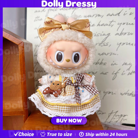 Labubu Clothes Doll Clothing Designer for Labubu V1 V2 V3 17cm Dolls Trendy Cute Lolita Style 2025 Summer New Clothing Gifts