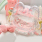 Doll Storage Case Travel Bag Plush Dolls Mini Pouch Transparent Women Bag Storage Organizer Waterproof Bag Cute Tote Bag