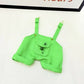 Labubu Doll Clothes Big Into Energy Clothing Replacement Summer Overalls with Straw Hat and Belt Set for Ropa Labubu