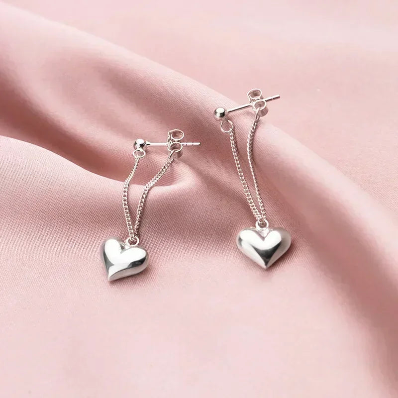 Sterling Silver Heart Earrings: Party Gift