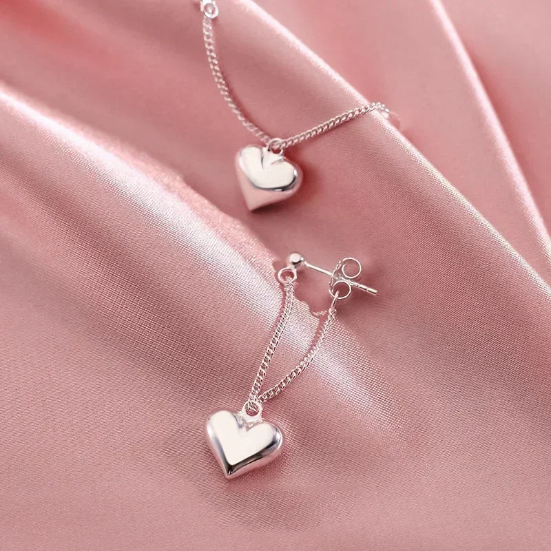 Sterling Silver Heart Earrings: Party Gift