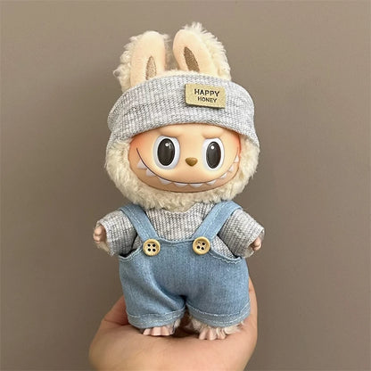 17cm Lbb Plush Doll Clothes Set Hairband T-shirt Pants Bag for 15cm Cotton Doll Dress Up Accessories DIY Toys Birthday gift