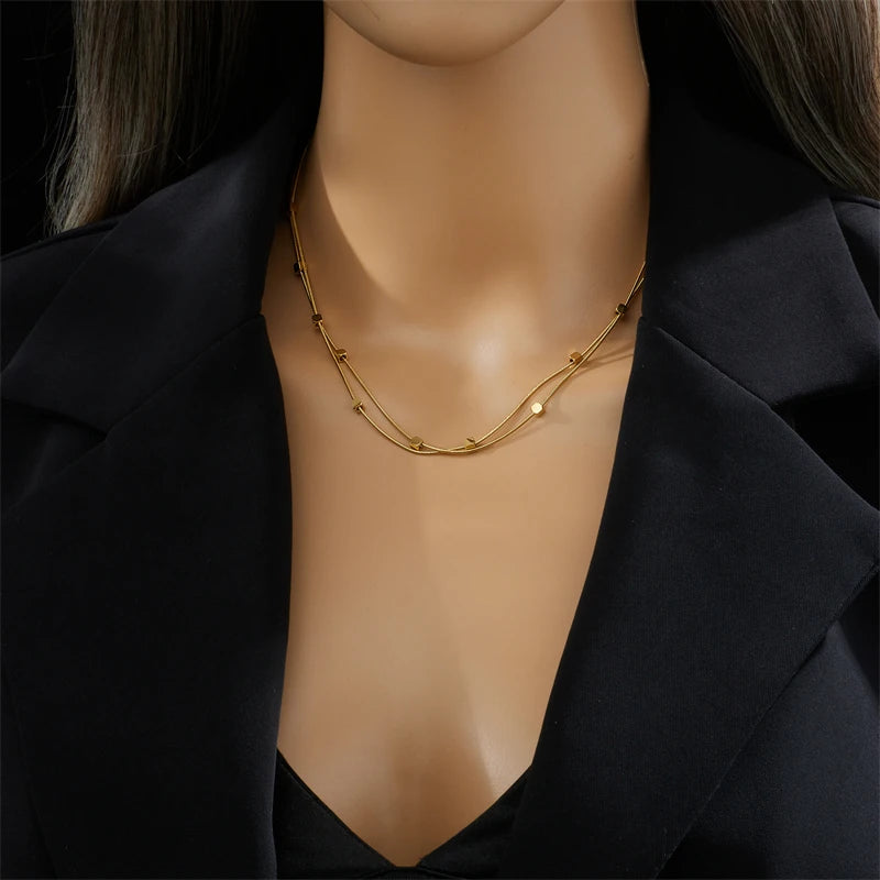 18k Gold Filled Cube Necklace