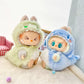 Cute Cartoon Green Dinosaur Outfit for Labubu Plush Clothes Fashion Shark Macaron Korea Style Clothes for Labbubu Accessories
