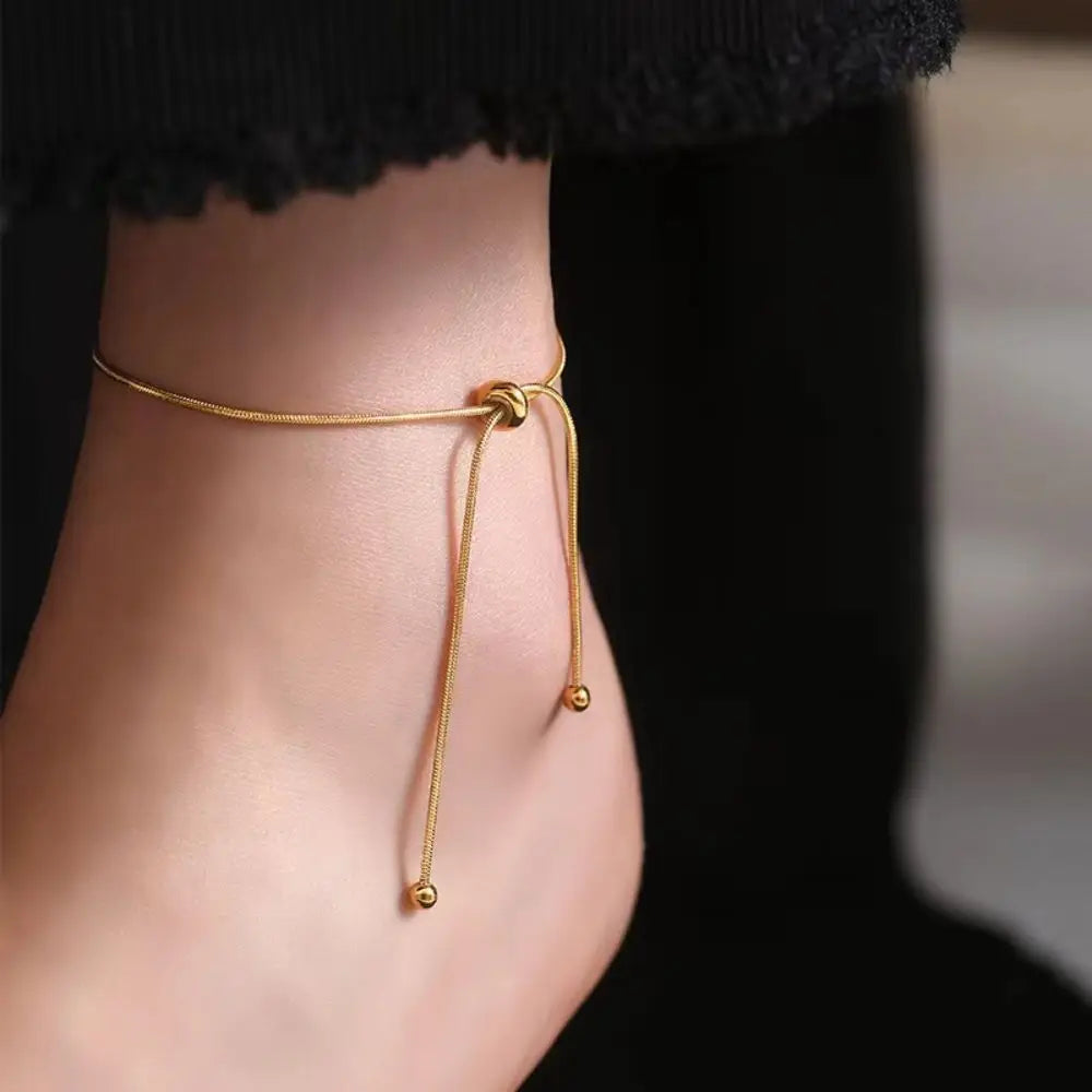 Adjustable Stainless Steel Anklet