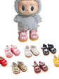 15-17cm For Labubu Dolls Leather Shoes Doll Shoes Accessories Bow Tie Decoration Labubu Doll Fashion Boots Accessories