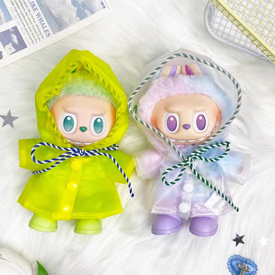 Collection Of Raincoats For Ropa Labubu Doll Clothes Exquisite Design Trendy Outfit Matching Rain Boots
