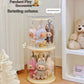 Labubu Pendant Display Box Rotating Transparent Labubu Doll Handmade Blind Box Storage Display Stand Decorative Ornament Gifts