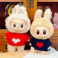 For 17CM Labubu baby clothes cute top sweater outfit doll strawberry sweater autumn winter for labubu cloth