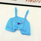 Labubu Doll Clothes Big Into Energy Clothing Replacement Summer Overalls with Straw Hat and Belt Set for Ropa Labubu