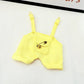 Labubu Doll Clothes Big Into Energy Clothing Replacement Summer Overalls with Straw Hat and Belt Set for Ropa Labubu
