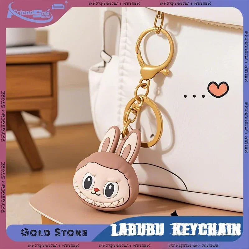 Labubu Keychain Students Schoolbag Pendant Backbag Ornament Hanging Decoration Car Key Chain Gifts Doll Decoration Accessories