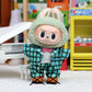 15/17cm Labubu Big Into Energy Doll Casual Plaid Coat Jeans Suit Set Ropa Labubu Accessories