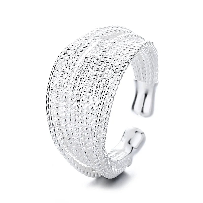 Sterling Silver Lines Ring: Fashionable Gift