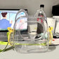 Doll Storage Case Travel Bag Plush Dolls Mini Pouch Transparent Women Bag Storage Organizer Waterproof Bag Cute Tote Bag
