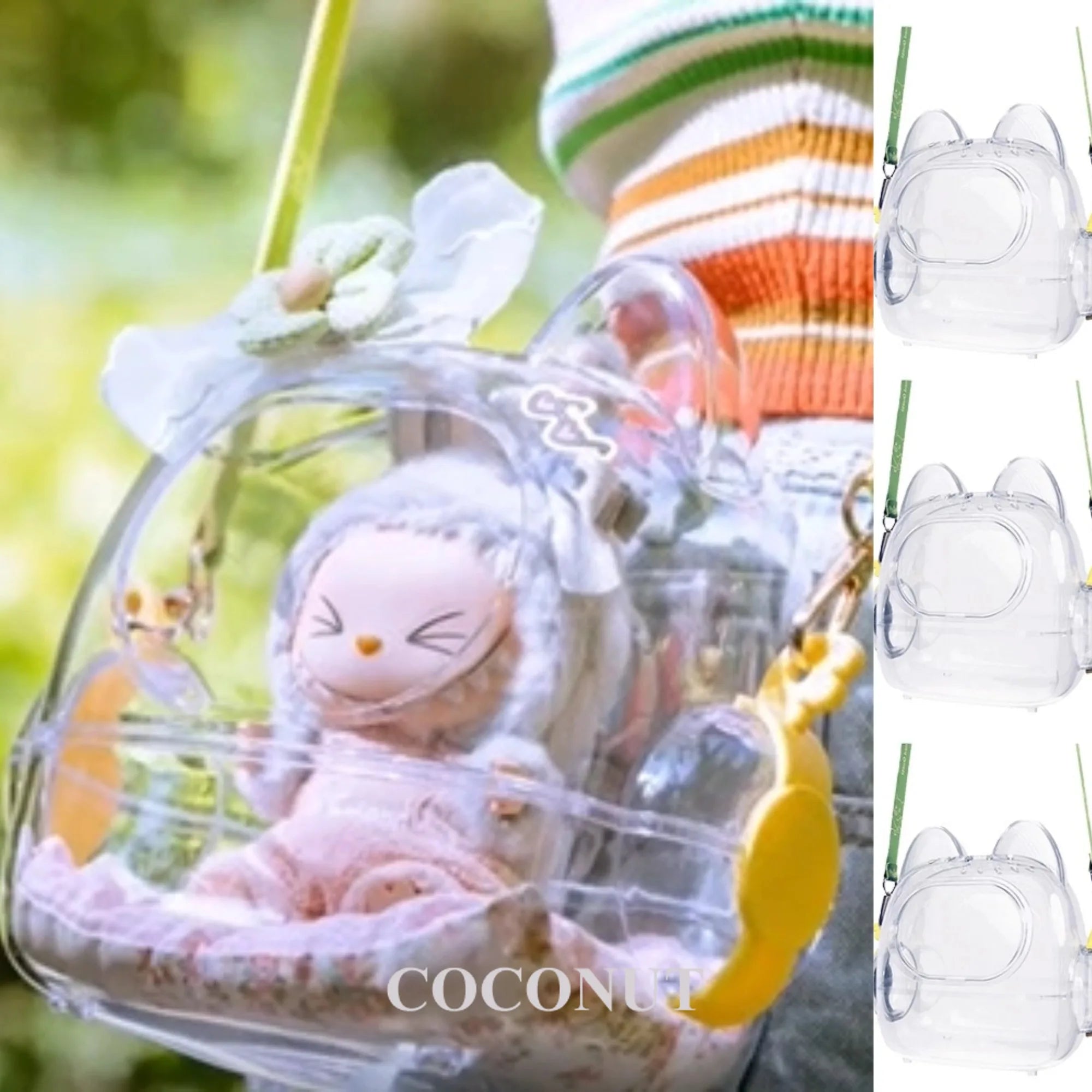 15/17cm Labubu Doll Swing Simple Outdoor Toy for Vinyl Dolls Playground Accessories